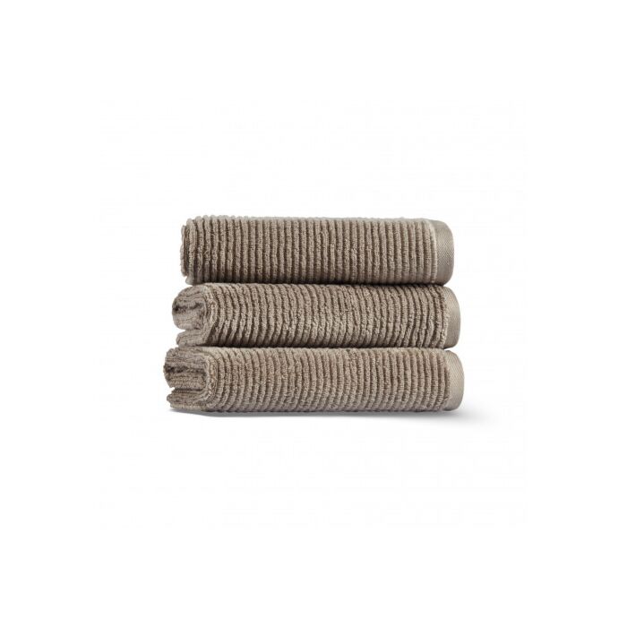 lappartement Slim Ribbed Towel Fibrosoft ® Cobble Stone